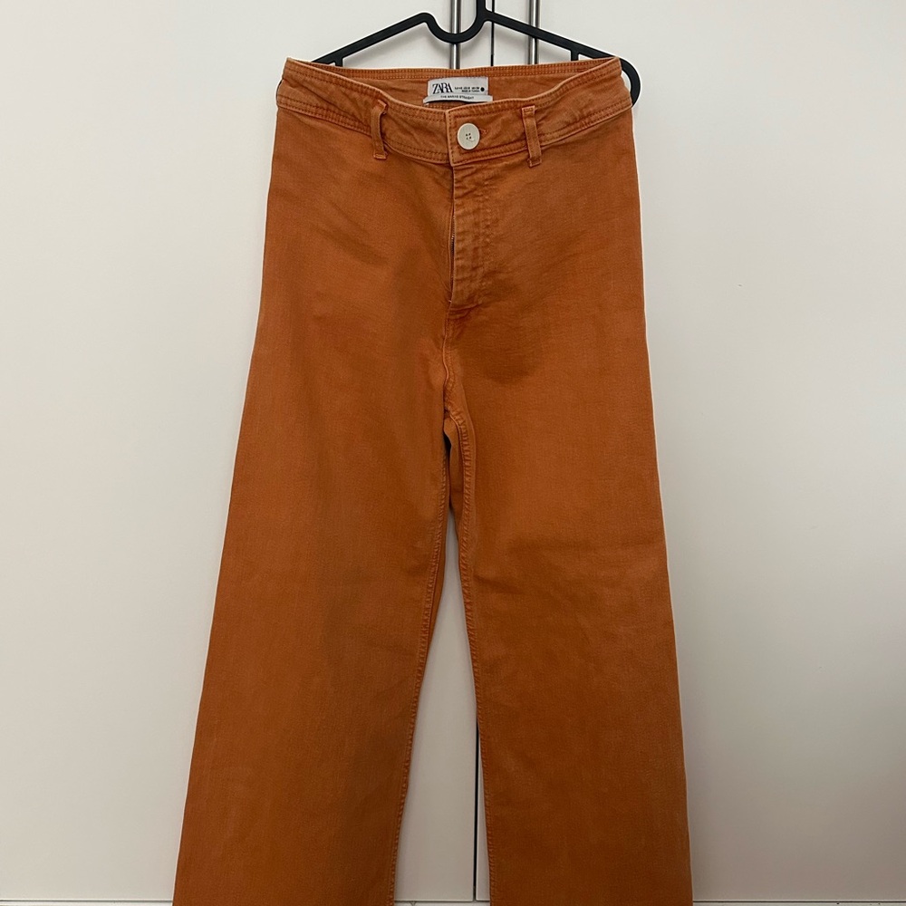 Zara Orange Marine Straight Pants